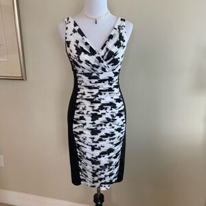 BHWM Floral Ruched Midi Dress